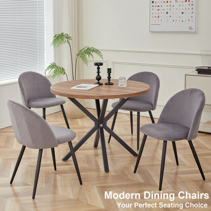 Un Set di 4 sedie da pranzo nordiche da cucina camera da letto comò in velluto Party sedie da pranzo di lusso moderne Design mobili per la casa unici