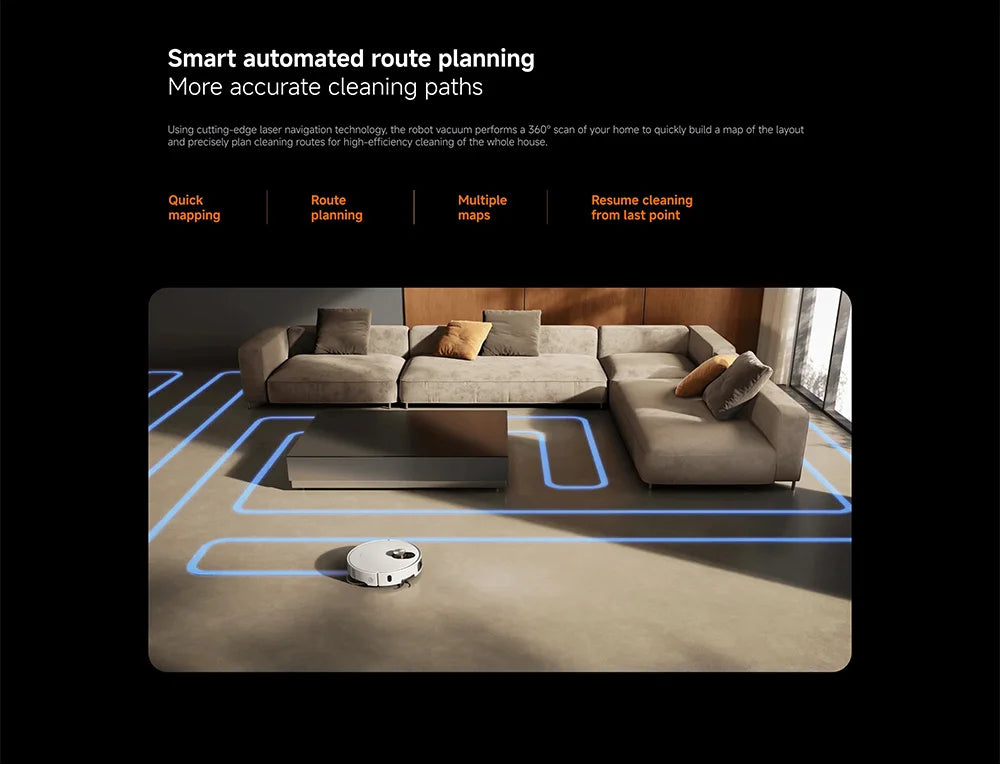 Versione Globale Xiaomi Robot Vacuum 5 Pro Video HD Chiamate Unidirezionali Aspirazione 20000Pa Aspirapolvere Anti-groviglio Senza Problemi Stazione Base Autopulente Mop Estensibile e Spazzola Laterale Controllo Intelligente