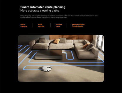 Versione Globale Xiaomi Robot Vacuum 5 Pro Video HD Chiamate Unidirezionali Aspirazione 20000Pa Aspirapolvere Anti-groviglio Senza Problemi Stazione Base Autopulente Mop Estensibile e Spazzola Laterale Controllo Intelligente