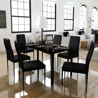 Set di 4 sedie per sala da pranzo, per soggiorno, cucina, sala da pranzo, sedie da cucina imbottite, pelle PU, con gambe in metallo