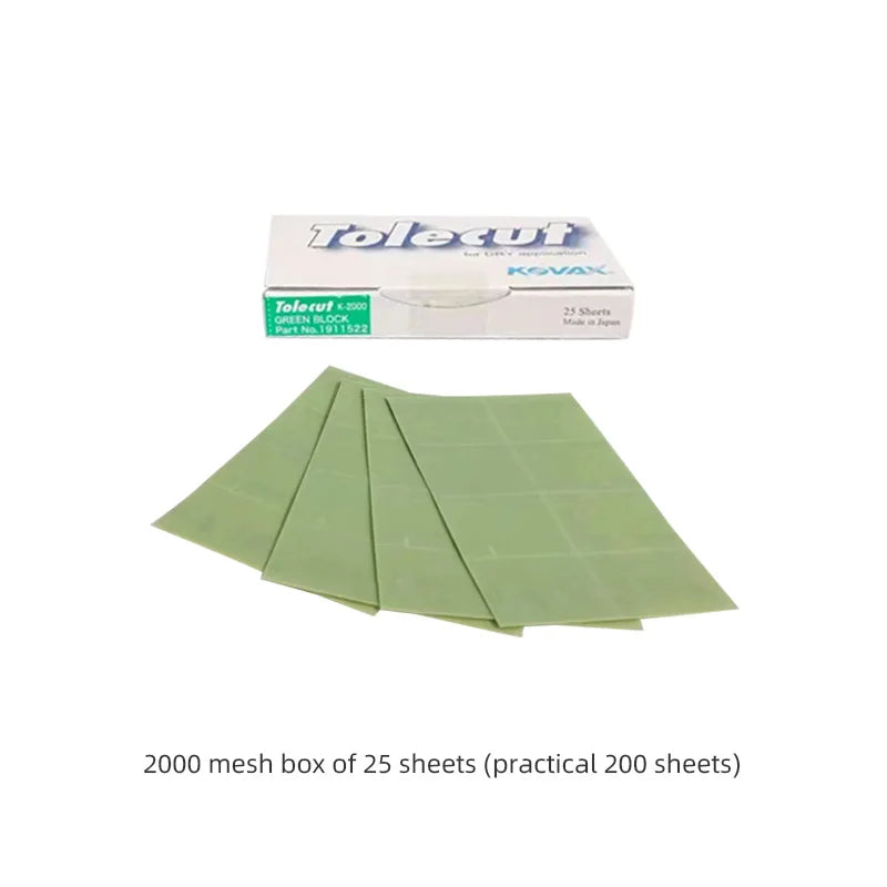Set di Carta Abrasiva per Lucidatura Auto KOVAX Giapponese, 8 Pezzi, Grana 800-3000, Fogli Abrasivi per Riparazione Vernice e Finitura Liscia