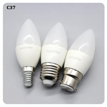 5-12pcs E14 E27 Lampadina Led 220V 110V 3W 5W 6W 7W Illuminazione Calda 3000K 6000K Lampada a Candela Led Lampadario Luce per la Decorazione Domestica
