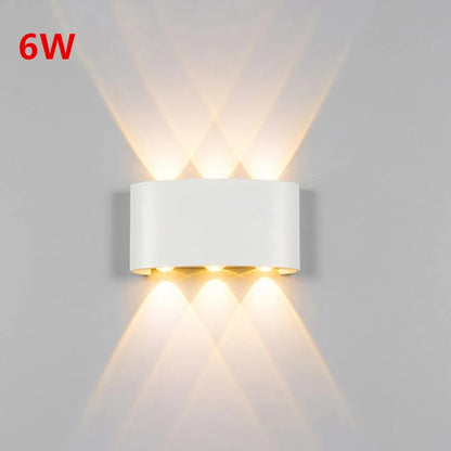 Lampada da parete a LED IP65 AC86-265V/DC12V-24V Illuminazione da giardino impermeabile per esterni Lampada da parete per scale per camera da letto interna in alluminio