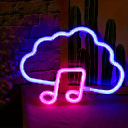 1 pezzo, luce al neon decorativa per un'atmosfera artistica moderna, decorazione da parete per feste natalizie, regalo per matrimoni, scene di laurea, alimentata tramite USB o a batteria (batteria non inclusa)