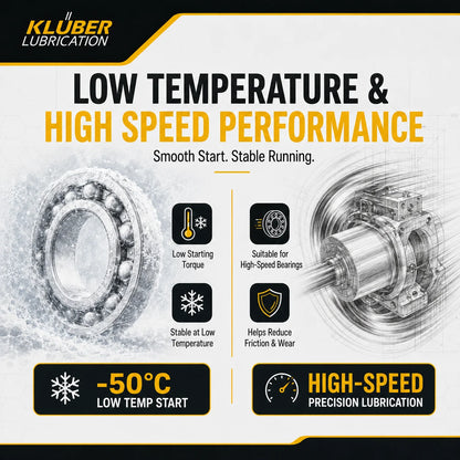 Grasso Sintetico Originale Kluber ISOFLEX TOPAS NCA 52 NLGI 2 per Cuscinetti a Bassa Temperatura, Guide Lineari e Viti a Ricircolo di Sfere