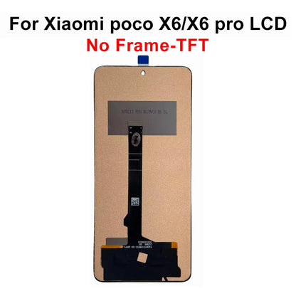 Display OLED per Xiaomi Poco X6, schermo LCD con digitalizzatore touch per Redmi Note 13 Pro 5G, modello 23122PCD1G, assemblaggio per Poco X6 Pro, display LCD K70E.