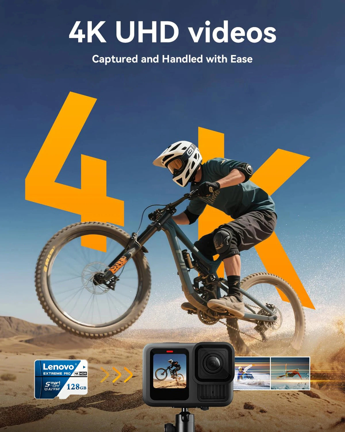 Scheda Micro SD Lenovo 512GB A2 U3 V30 Classe 10 256GB 128GB 1TB Scheda di Memoria TF 4K ad Alta Velocità per Drone, Fotocamera, Telefono