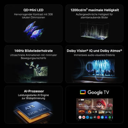 Xiaomi S Mini 55 144Hz Qd-Mini Led Dolby Vision ®         Iq, Dolby Atmos ®         Google TV