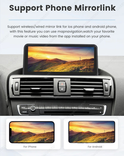 MEKEDE Sistema di Navigazione GPS Multimediale Wireless CarPlay Android Auto da 8,8 Pollici per BMW Serie 3/5 E60 E61 E63 E64 E90 E91 E92 E93 Schermo QLED Lettore Video 4K Autoradio