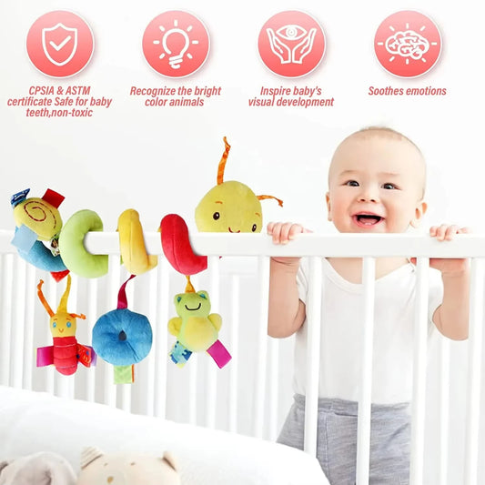 Culla Appesa Sonagli Giocattoli Seggiolino Auto Giocattolo Morbidi Cellulari Passeggino Culla Giocattolo A Spirale Carrozzina Appesa Bambole per Neonati Regalo Neonato