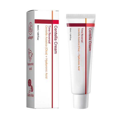 Crema Viso al Collagene e Centella, Idratante con Acido Ialuronico, Leggera, per una Pelle Liscia, Morbida ed Elastica, Nutriente e Illuminante