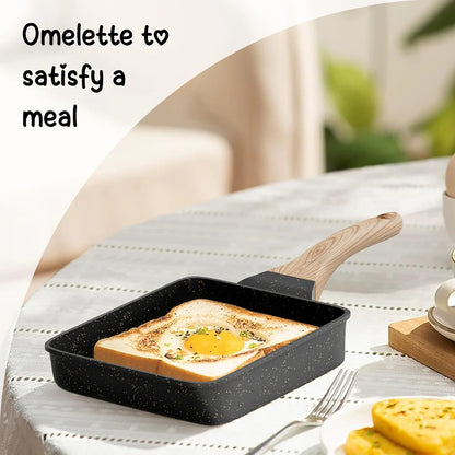 Podofo Padella Antiaderente per Tamagoyaki, Omelette Giapponesi, Uova, Bistecca, Pancake, Rettangolare, Piccola, per Tutti i Tipi di Fornelli
