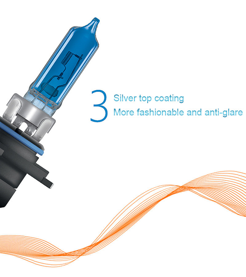 OSRAM H7 H4 H1 H11 HB3 9005 HB4 9006 Lampadina Alogena per Fari Auto, Luce Abbagliante/Anabbagliante 5300K 12V 55W, Bianco Hyper Cool Blue (2 Pezzi)