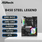 Scheda Madre ASRock B450 STEEL LEGEND B450 AM4 Compatibile con CPU R5 5600 5600G R7 5700X3D 5800X 4xDDR4 3200MHz 128GB HDMI M.2 ATX