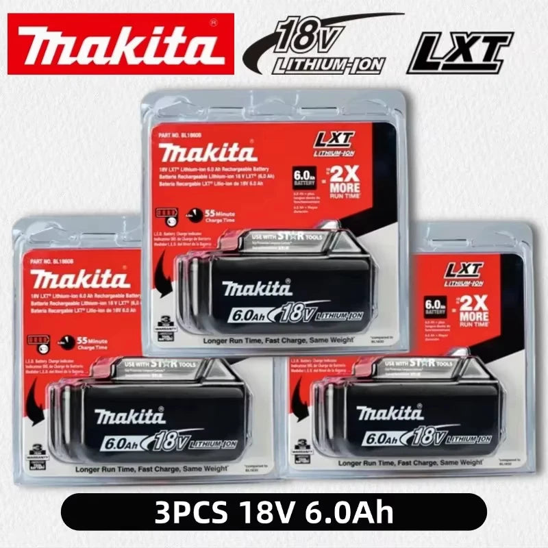 Batteria Makita 18V 6Ah, con indicatore di carica, batteria ricaricabile Makita, BL1830 BL1840 BL1850, batteria per elettroutensili, spedizione dalla Polonia
