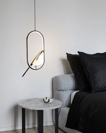 Lampade a sospensione a LED per uccelli gazza girevoli per interni per sala da pranzo AC85-265V Lampade a sospensione per camera da letto sospese con cavo da 1,5 m