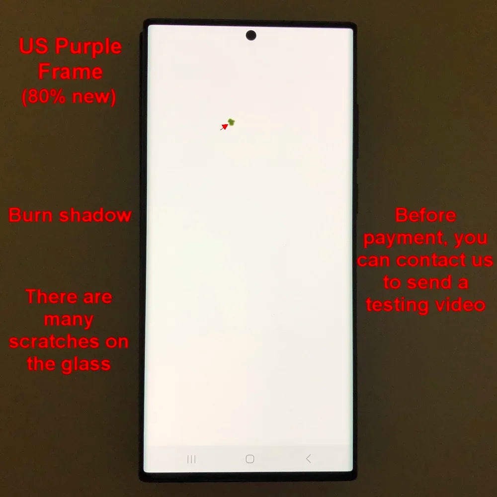 Display Super AMOLED per Samsung Galaxy S22 Ultra LCD SM-S908 S908U S908E, Schermo Touch Digitizer di Ricambio con Difetti