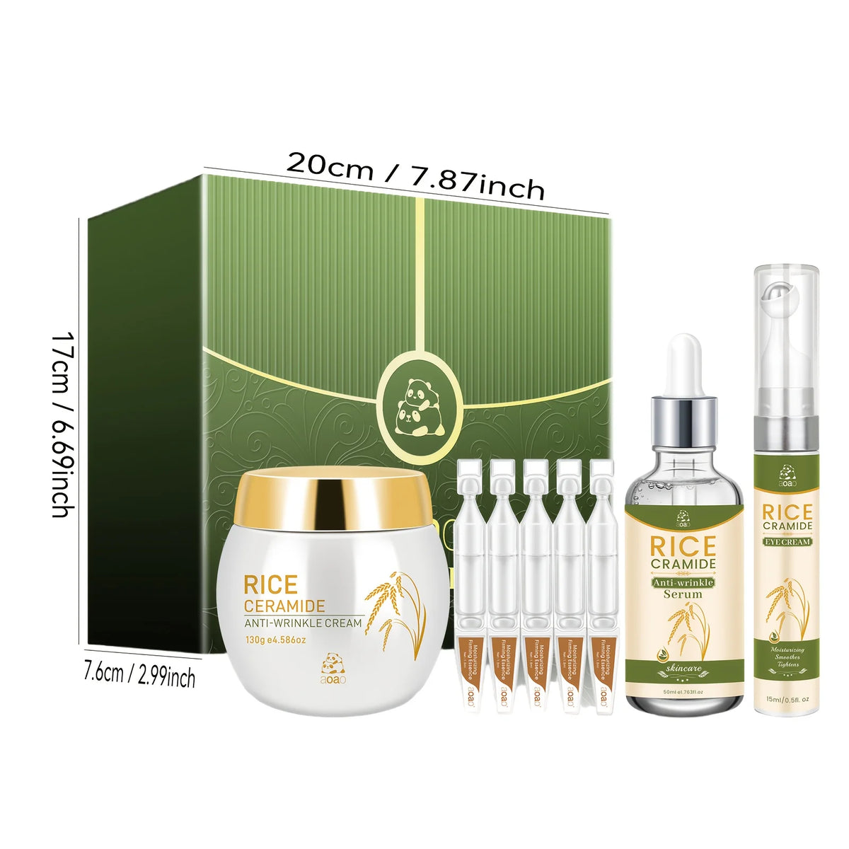 Set regalo da 23 pezzi anti-rughe con vitamina E, collagene e acido ialuronico per un'idratazione profonda, nutrimento e una pelle raffinata. Adatto a tutti i tipi di pelle, trattamento antirughe che fa sembrare la pelle più