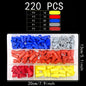 Kit di connettori rapidi in scatola da 40/220 pezzi, terminali con tappo a vite, connettori per apparecchiature elettriche, terminali per connettori di cavi, AWG 24-7