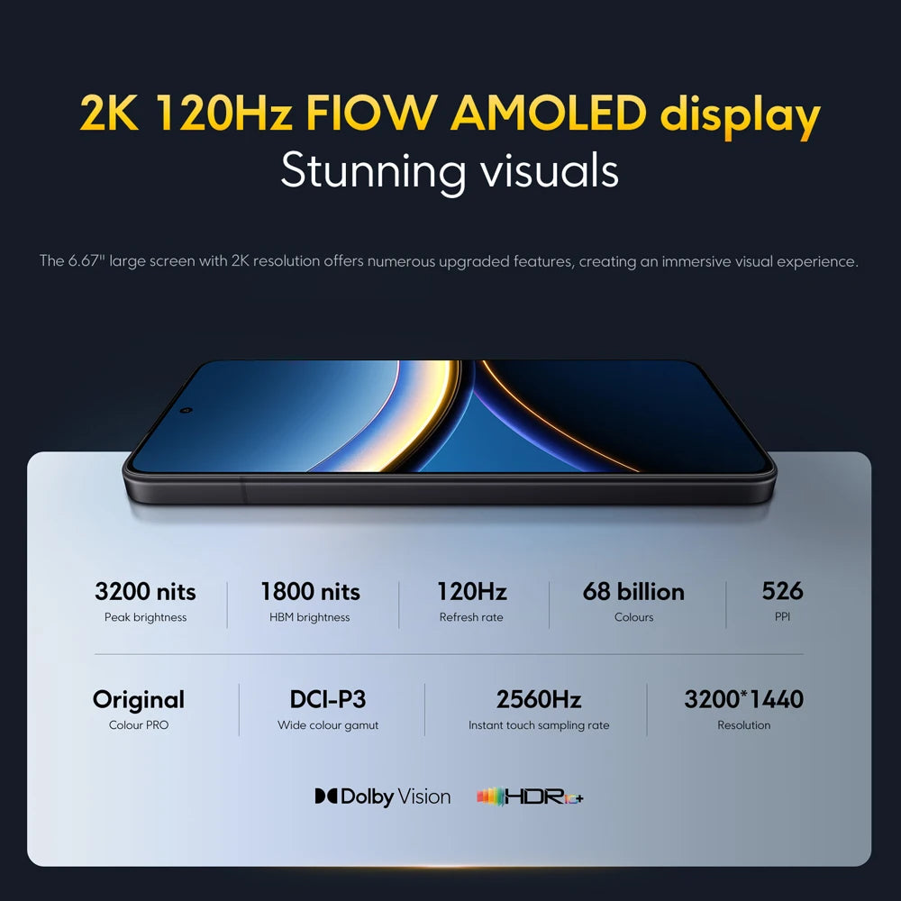 Xiaomi POCO F7 Pro 5G Versione Globale Smartphone Snapdragon ®   Doppia fotocamera da 50MP di 8ª generazione con OIS e NFC