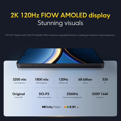 Xiaomi POCO F7 Pro 5G Versione Globale Smartphone Snapdragon ®   Doppia fotocamera da 50MP di 8ª generazione con OIS e NFC