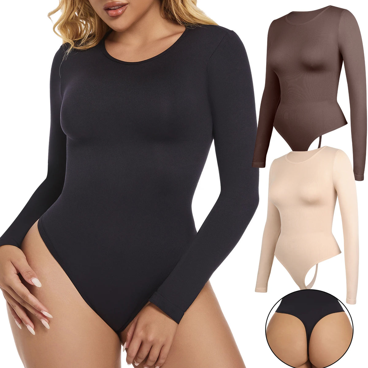 Body a maniche lunghe Perizoma Shapewear Donna New Slim Tummy Control Intimo Pancia Sottoseno Corsetto Abbigliamento femminile Autunno