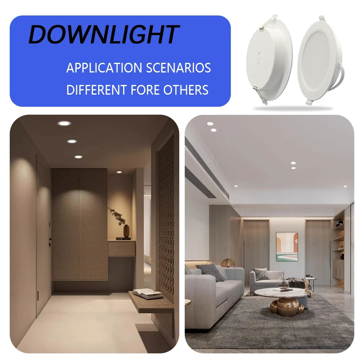 Confezione da 1-10 Faretti LED 3 CCT con Cambio Colore 3000K 4000K 6500K AC 110V 220V, Luce da Soffitto 6W 10W 14W 17W 20W 24W per Casa e Ingresso