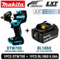 Avvitatore a impulsi Makita DTW700 18V senza fili, brushless, 700 Nm, professionale, con attacco quadrato da 1/2 pollice, velocità variabile, Auto-Stop, compatibile con batterie Makita LXT BL1830 BL1840 BL1850 BL1860B - Maga