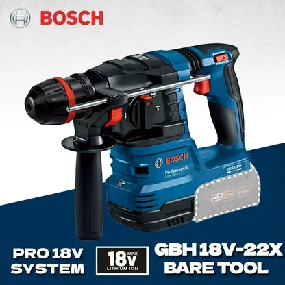 BOSCH GBH18V-22X Martello Perforatore Rotativo a Batteria SDS PLUS, Martello Elettrico Brushless per Lavori Pesanti su Calcestruzzo e Muratura