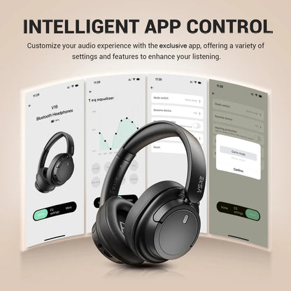 Oneodio EKSA V16 Cuffie wireless Bluetooth 5.3 Cuffie over-ear con microfono Modalità bass/pop Cuffie Hi-res HiFi cablate APP 90 ore