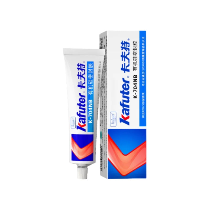 Kafuter K-704 Sigillante Siliconico a Polimerizzazione Neutra, Adesivo Impermeabile RTV per Sigillatura di Vetro, Metallo e Ceramica