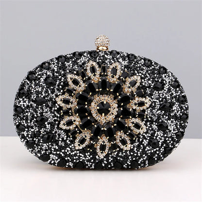 Diamond Crystal Women Make Up Cosmetic Evening Shoulder Messenger pochette borsa per telefono borsa dorata argentea rossa rosa nera