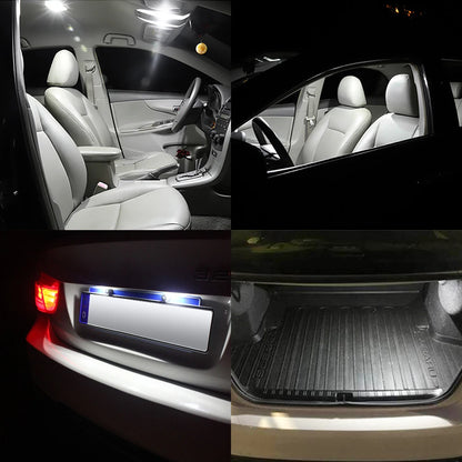 10x W5W T10 LED CANBUS No Error 5W5 12V 5W 600Lm Super Bright Car Interior Luce laterale 194 3030 SMD Lampadina automatica Bianco Ambra Rosso