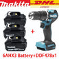Trapano Elettrico Brushless Makita 18V DDF487, Adatto per Trapano a Percussione a Cinque Corde per Uso di Squadre di Decoratori