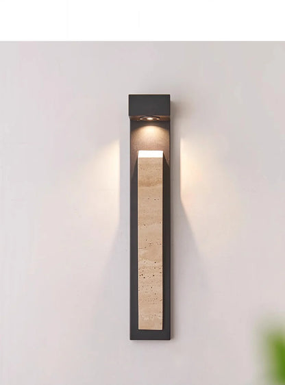 Lampada da Parete per Esterni in Pietra Naturale IP65 Resistente alle Intemperie, Illuminazione Impermeabile per Giardino, Portico, Balcone, Villa e Patio