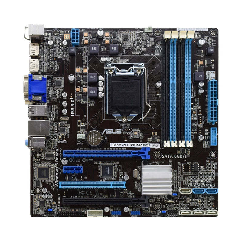 Scheda madre ASUS B85M-PLUS/BM6AF LGA1150 supporta CPU i7-4790S i7-4770K i5-4670K 4590 4570 4460 i3-4360 4xDDR3 PCIe 3.0 B85 mATX