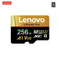 Scheda di memoria Micro SDXC TF Lenovo, alta velocità di trasferimento, UHS-I C10 U3, 64 GB, 128 GB, 256 GB, 512 GB, 1 TB, per PC, laptop e telecamere di sorveglianza.