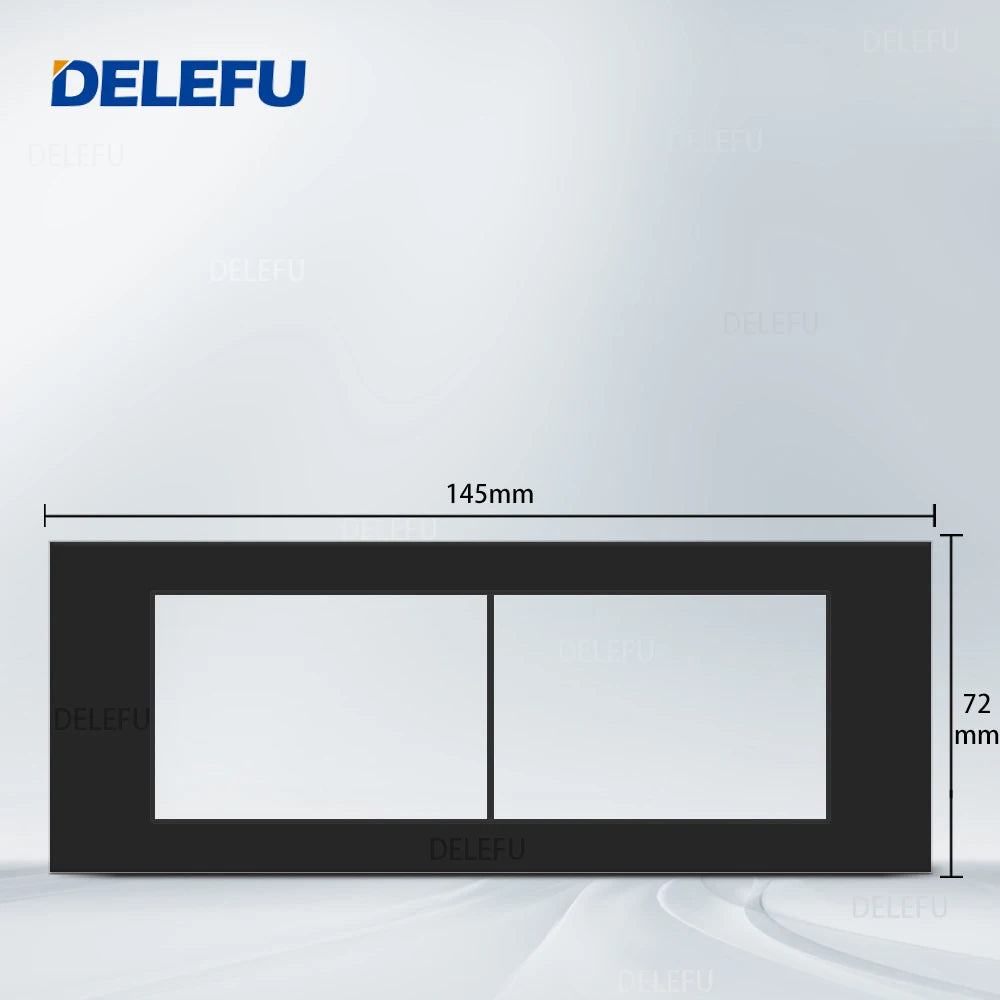 DELEFU Presa Italiana Fai-da-te con USB Tipo C, Interruttore Campanello, 45A 20A, per Tende, Telefono, CAT5, TV, HDMI, SAT, Nera