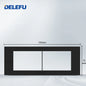 DELEFU Presa Italiana Fai-da-te con USB Tipo C, Interruttore Campanello, 45A 20A, per Tende, Telefono, CAT5, TV, HDMI, SAT, Nera