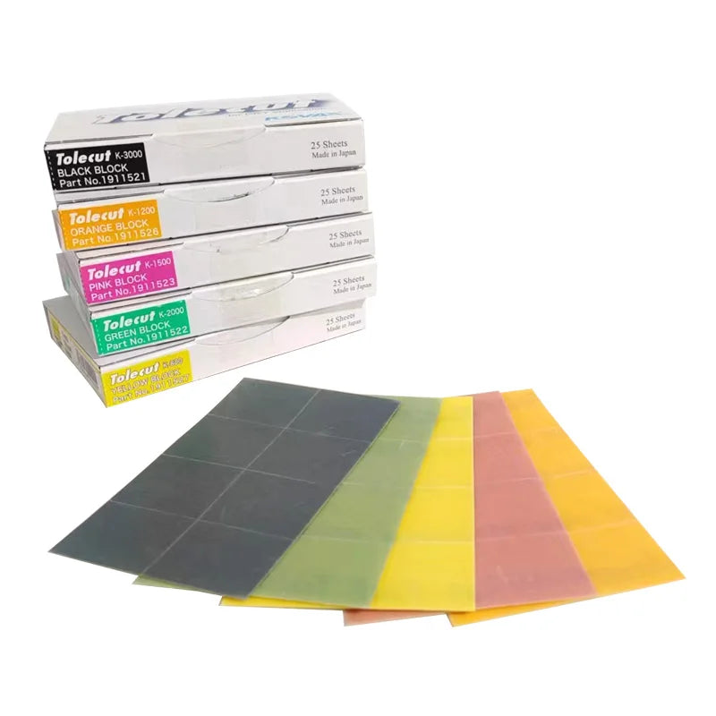 True Japan KOVAX Toledout Set di carta vetrata per lucidatura per auto - Grani per riparazione di bellezza da 8 pezzi 800/1200/1500/2000/3000 per finitura liscia