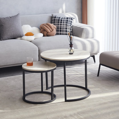2 pezzi tavolino nordico 2 in 1 combinazione rotonda tavolo da tè per ufficio moderno e minimalista divano per la casa Ins tavolino soggiorno