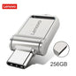 Lenovo Mini, chiavetta USB 3.0 ad alta velocità, in metallo, con interfaccia doppia, capacità 1 TB, 512 GB, 256 GB, adatta per dispositivi Android e laptop.