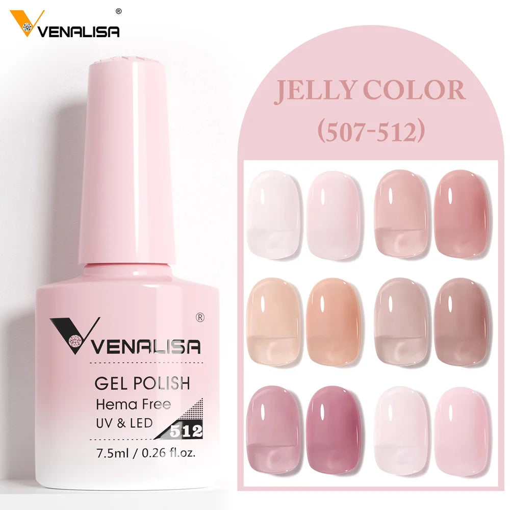 VENALISA Smalto gel per unghie da 7,5 ml Sparkle Glitter Diamante Brillante Colori estivi Semi permanente Soak off Vernice gel per unghie UV LED
