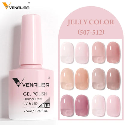 VENALISA Smalto gel per unghie da 7,5 ml Sparkle Glitter Diamante Brillante Colori estivi Semi permanente Soak off Vernice gel per unghie UV LED