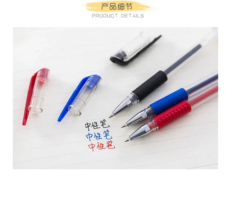 20/50 pezzi Penne gel Set Nero Blu Rosso Ricarica Gel Forniture scolastiche e per ufficio Cancelleria accessori kawaii cancelleria penne carine