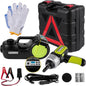 SucceBuy 5T 12V Kit cric per auto elettrica + avvitatore a percussione Luce a LED Martinetto idraulico portatile 13,5-36 CM Strumento di riparazione auto per sollevamento pneumatici