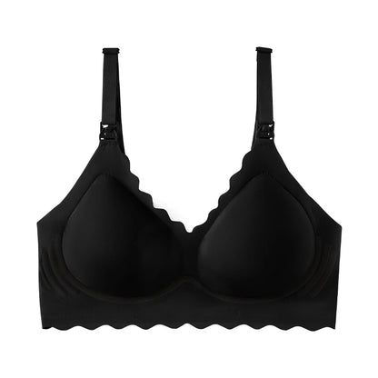 Reggiseno per Allattamento per Donne in Gravidanza con Supporto Morbido Senza Cuciture, Apertura con Un Solo Tocco, Comodo Reggiseno Post-Parto