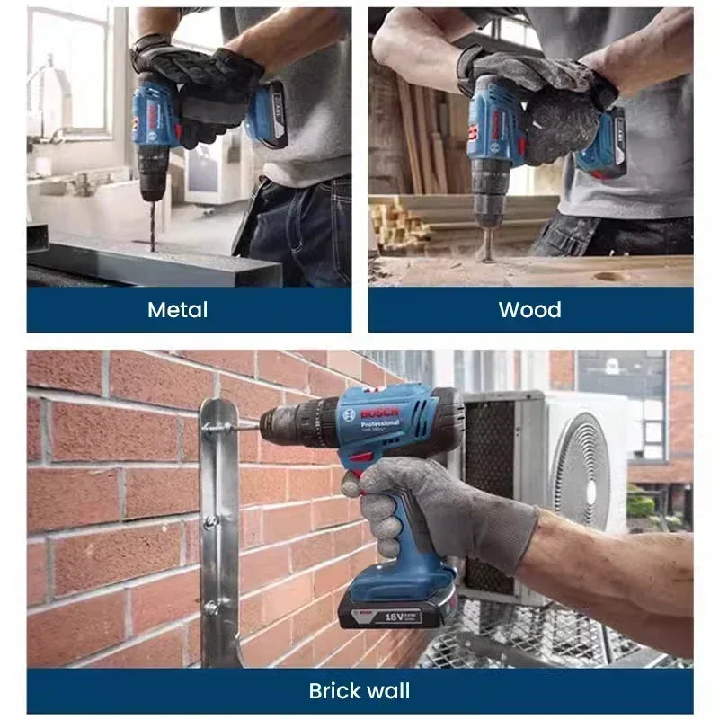 Trapano avvitatore a impulsi senza fili Bosch GSB183-LI 18V, avvitatore elettrico ad alta coppia per legno, metallo, muratura, utensile elettrico per il fai-da-te