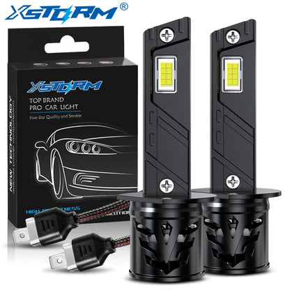 XSTORM H1 Lampadine LED 40000LM 100W Fari LED H1 Canbus con Ventola, Luci Turbo per Auto 6000K 12V Plug & Play