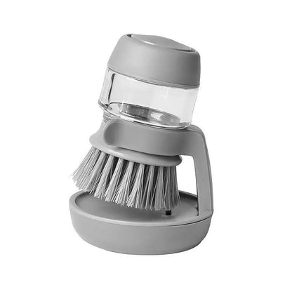 Spazzola per piatti con dispenser di sapone Spazzola per palme Lavaggio dei piatti Spazzole per scrub da cucina con supporto Vassoio antigoccia